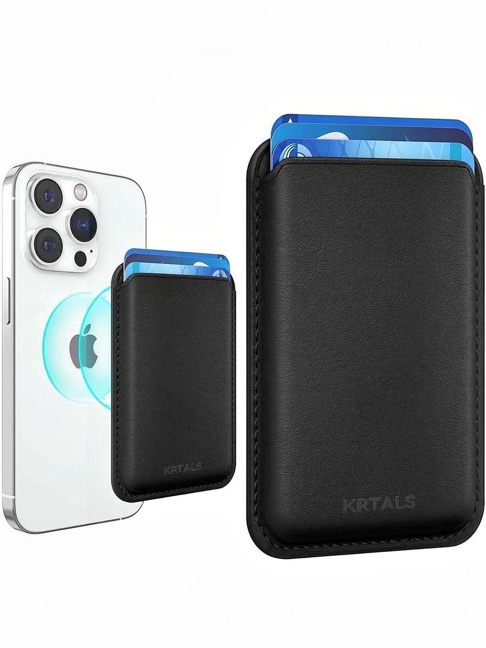 KETALS Leather Phone Wallet Case Black